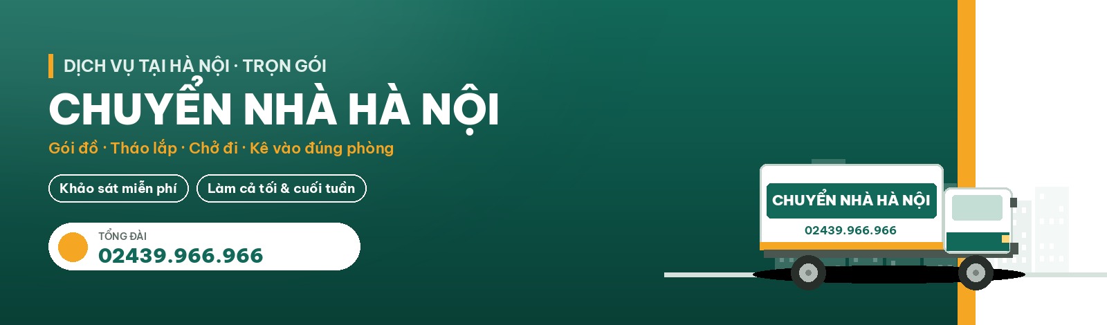 Vận chuyển hàng hoá, chuyển nhà, chuyển văn phòng - Tổng đài 02439.966.966